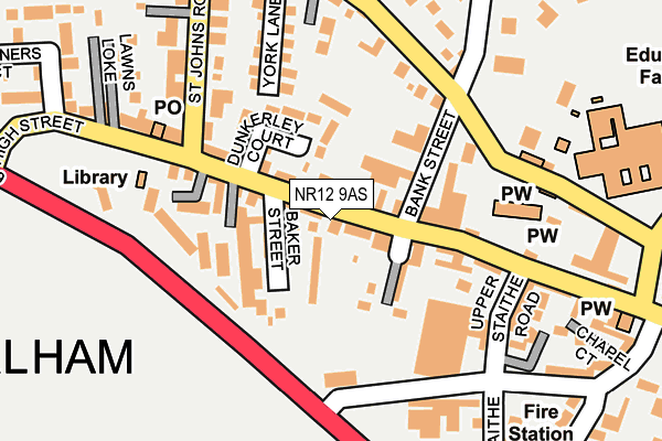 NR12 9AS map - OS OpenMap – Local (Ordnance Survey)