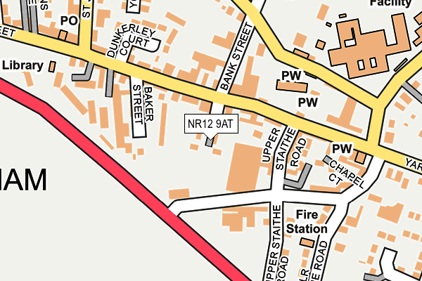 NR12 9AT map - OS OpenMap – Local (Ordnance Survey)