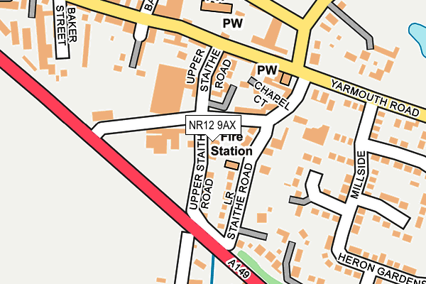 NR12 9AX map - OS OpenMap – Local (Ordnance Survey)