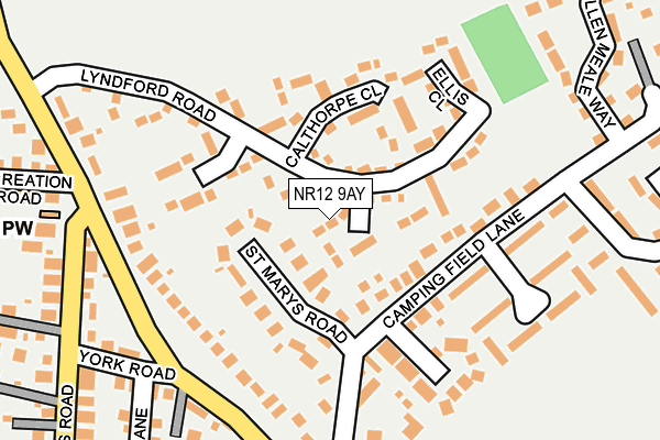 NR12 9AY map - OS OpenMap – Local (Ordnance Survey)