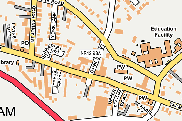 NR12 9BA map - OS OpenMap – Local (Ordnance Survey)