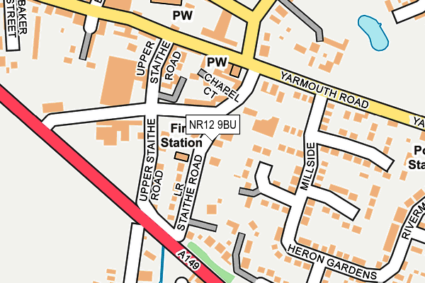 NR12 9BU map - OS OpenMap – Local (Ordnance Survey)