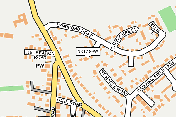 NR12 9BW map - OS OpenMap – Local (Ordnance Survey)