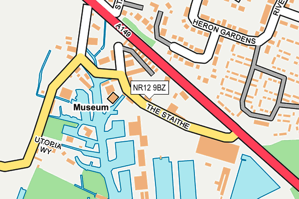 NR12 9BZ map - OS OpenMap – Local (Ordnance Survey)