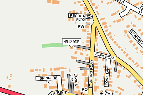 NR12 9DB map - OS OpenMap – Local (Ordnance Survey)