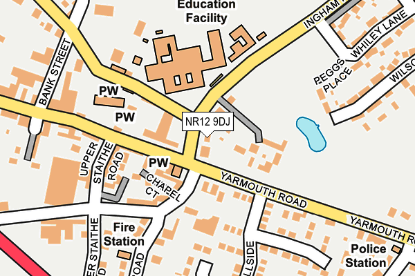 NR12 9DJ map - OS OpenMap – Local (Ordnance Survey)