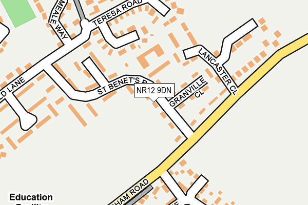 NR12 9DN map - OS OpenMap – Local (Ordnance Survey)