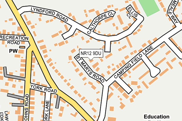 NR12 9DU map - OS OpenMap – Local (Ordnance Survey)