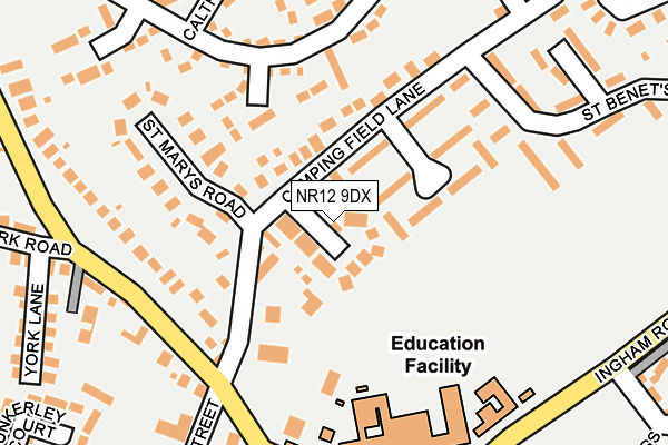 NR12 9DX map - OS OpenMap – Local (Ordnance Survey)
