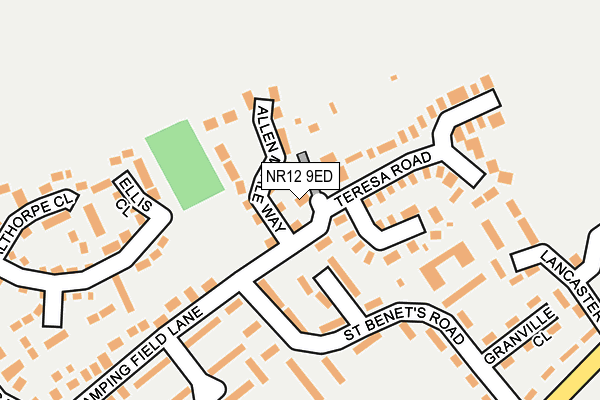 NR12 9ED map - OS OpenMap – Local (Ordnance Survey)