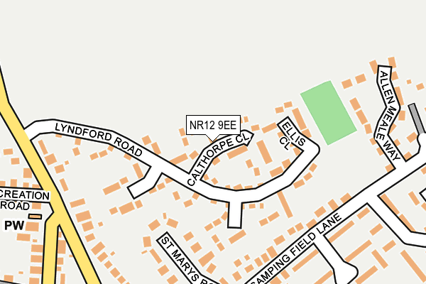 NR12 9EE map - OS OpenMap – Local (Ordnance Survey)