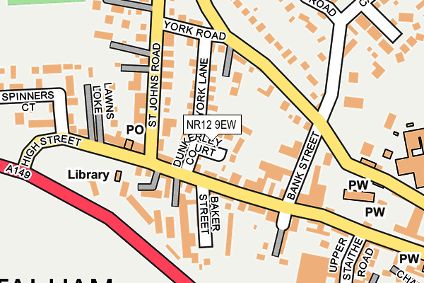 NR12 9EW map - OS OpenMap – Local (Ordnance Survey)