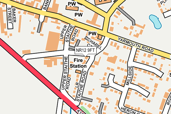 NR12 9FT map - OS OpenMap – Local (Ordnance Survey)