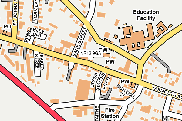 NR12 9GA map - OS OpenMap – Local (Ordnance Survey)