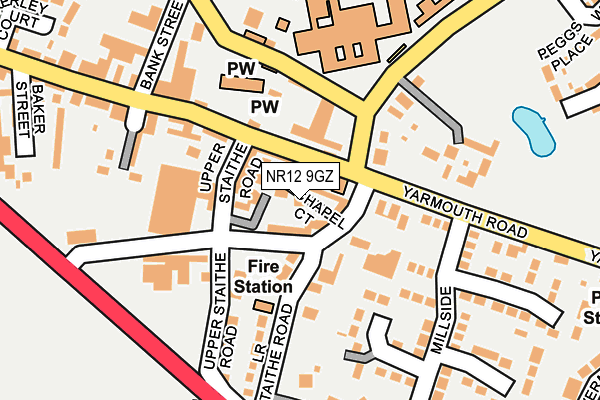 NR12 9GZ map - OS OpenMap – Local (Ordnance Survey)
