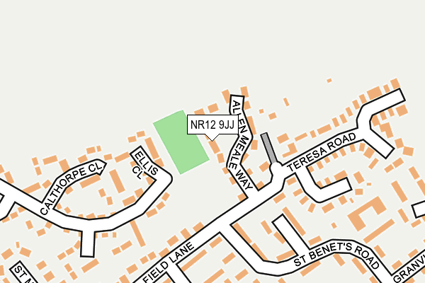 NR12 9JJ map - OS OpenMap – Local (Ordnance Survey)