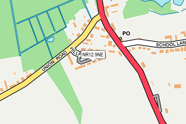 NR12 9NE map - OS OpenMap – Local (Ordnance Survey)