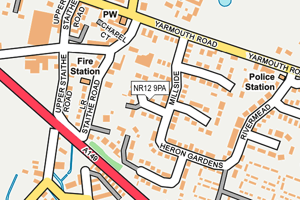 NR12 9PA map - OS OpenMap – Local (Ordnance Survey)