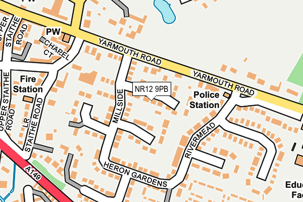 NR12 9PB map - OS OpenMap – Local (Ordnance Survey)