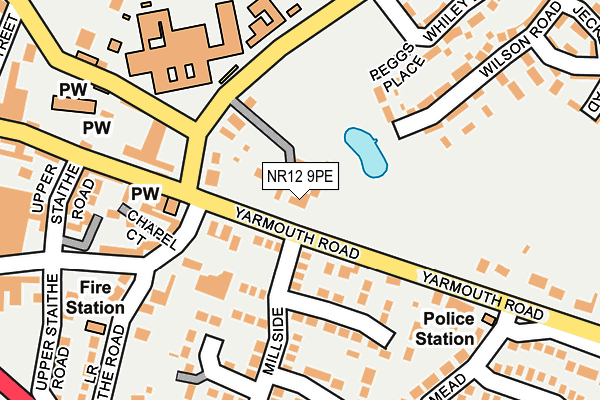NR12 9PE map - OS OpenMap – Local (Ordnance Survey)