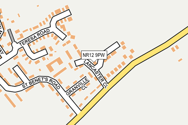 NR12 9PW map - OS OpenMap – Local (Ordnance Survey)