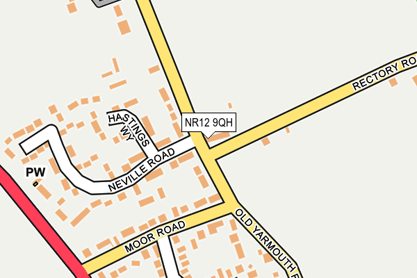 NR12 9QH map - OS OpenMap – Local (Ordnance Survey)