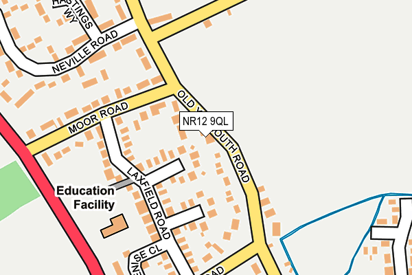 NR12 9QL map - OS OpenMap – Local (Ordnance Survey)