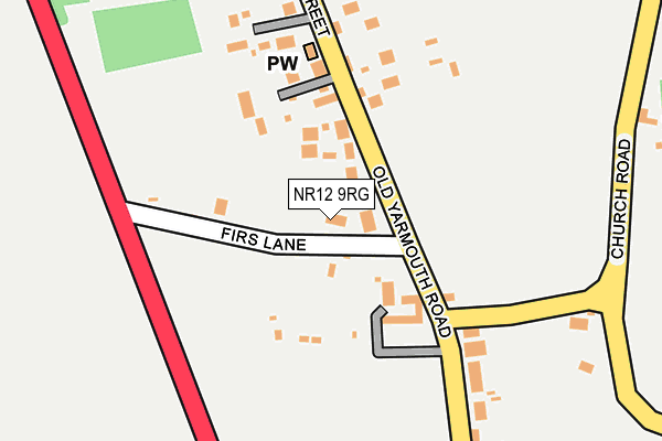 NR12 9RG map - OS OpenMap – Local (Ordnance Survey)