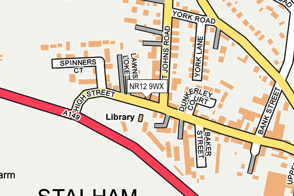 NR12 9WX map - OS OpenMap – Local (Ordnance Survey)