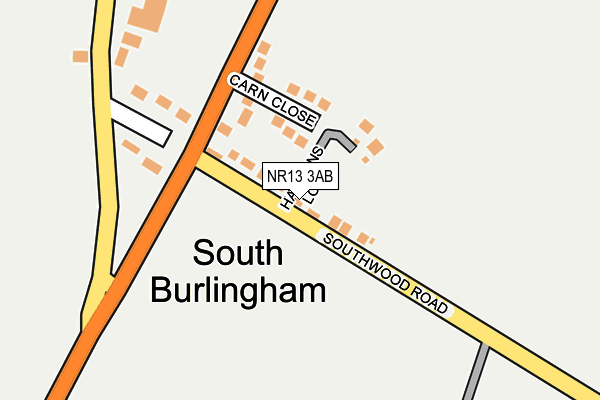 NR13 3AB map - OS OpenMap – Local (Ordnance Survey)