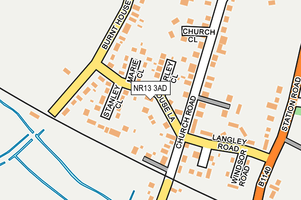 NR13 3AD map - OS OpenMap – Local (Ordnance Survey)