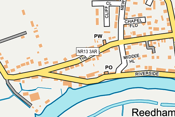 NR13 3AR map - OS OpenMap – Local (Ordnance Survey)