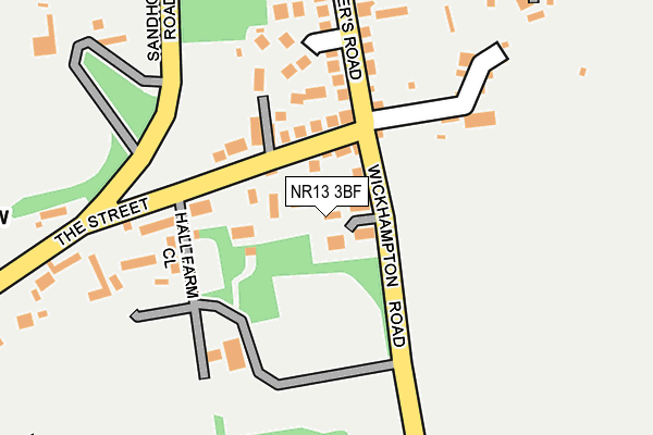 NR13 3BF map - OS OpenMap – Local (Ordnance Survey)