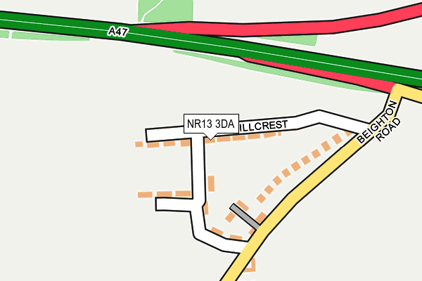 NR13 3DA map - OS OpenMap – Local (Ordnance Survey)