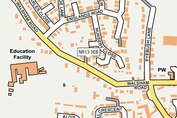 NR13 3EB map - OS OpenMap – Local (Ordnance Survey)