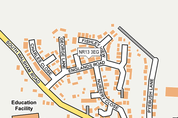 NR13 3EG map - OS OpenMap – Local (Ordnance Survey)