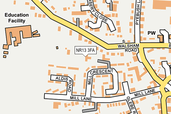 NR13 3FA map - OS OpenMap – Local (Ordnance Survey)