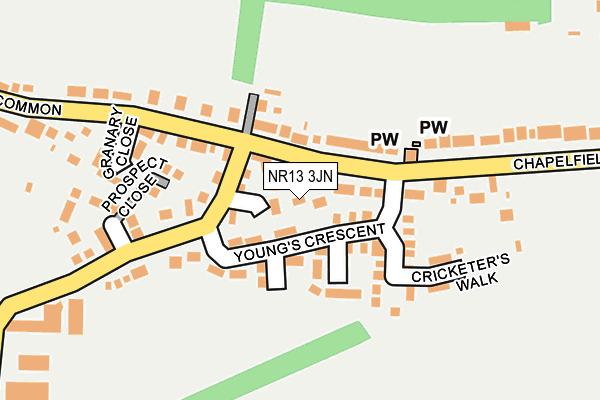 NR13 3JN map - OS OpenMap – Local (Ordnance Survey)