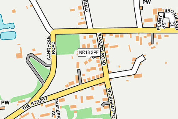NR13 3PF map - OS OpenMap – Local (Ordnance Survey)