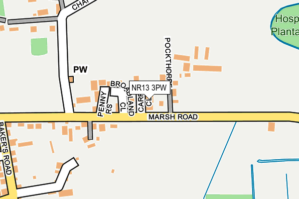 NR13 3PW map - OS OpenMap – Local (Ordnance Survey)