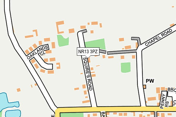 NR13 3PZ map - OS OpenMap – Local (Ordnance Survey)
