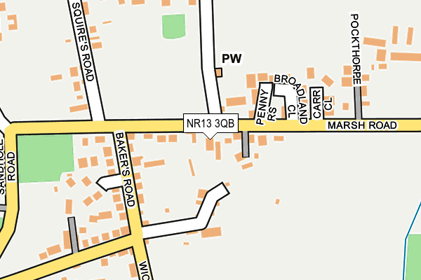 NR13 3QB map - OS OpenMap – Local (Ordnance Survey)