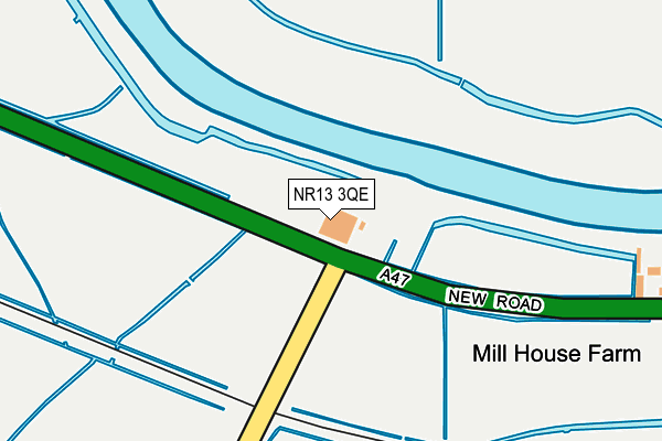NR13 3QE map - OS OpenMap – Local (Ordnance Survey)