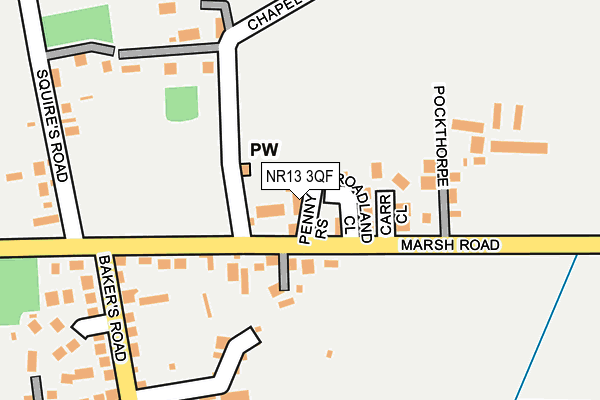 NR13 3QF map - OS OpenMap – Local (Ordnance Survey)