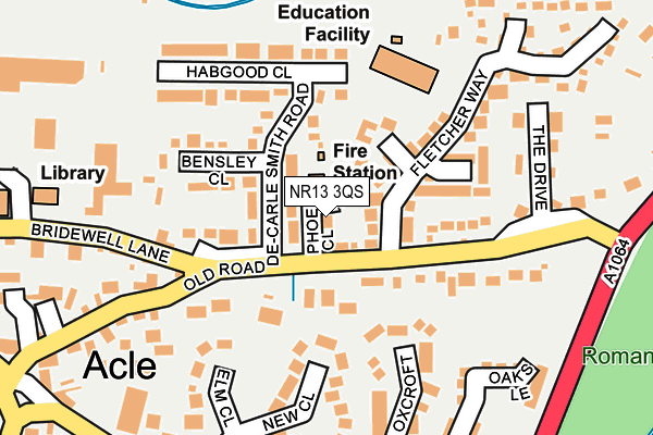 NR13 3QS map - OS OpenMap – Local (Ordnance Survey)