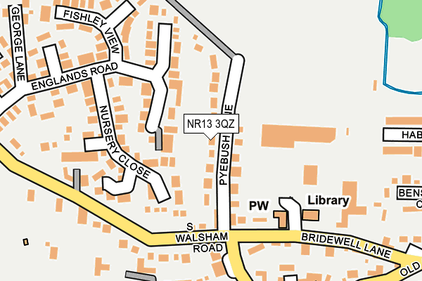 NR13 3QZ map - OS OpenMap – Local (Ordnance Survey)