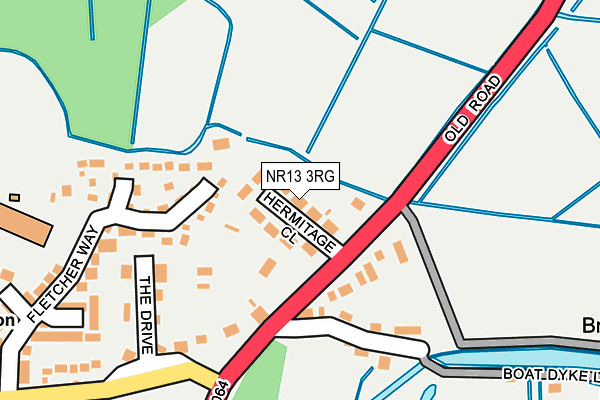 NR13 3RG map - OS OpenMap – Local (Ordnance Survey)