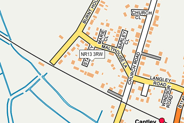 NR13 3RW map - OS OpenMap – Local (Ordnance Survey)