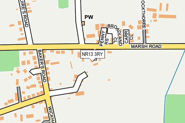 NR13 3RY map - OS OpenMap – Local (Ordnance Survey)