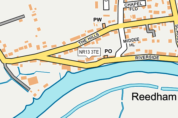 NR13 3TE map - OS OpenMap – Local (Ordnance Survey)